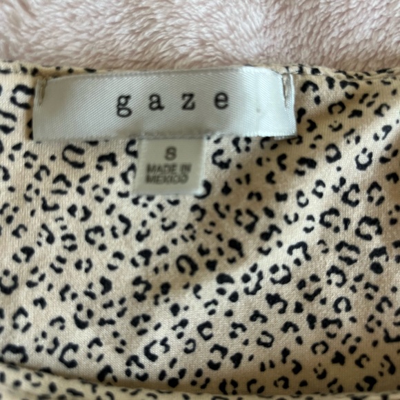 GAZE Cheetah Print Halter High Neck Tank Top Crop - Picture 2 of 2